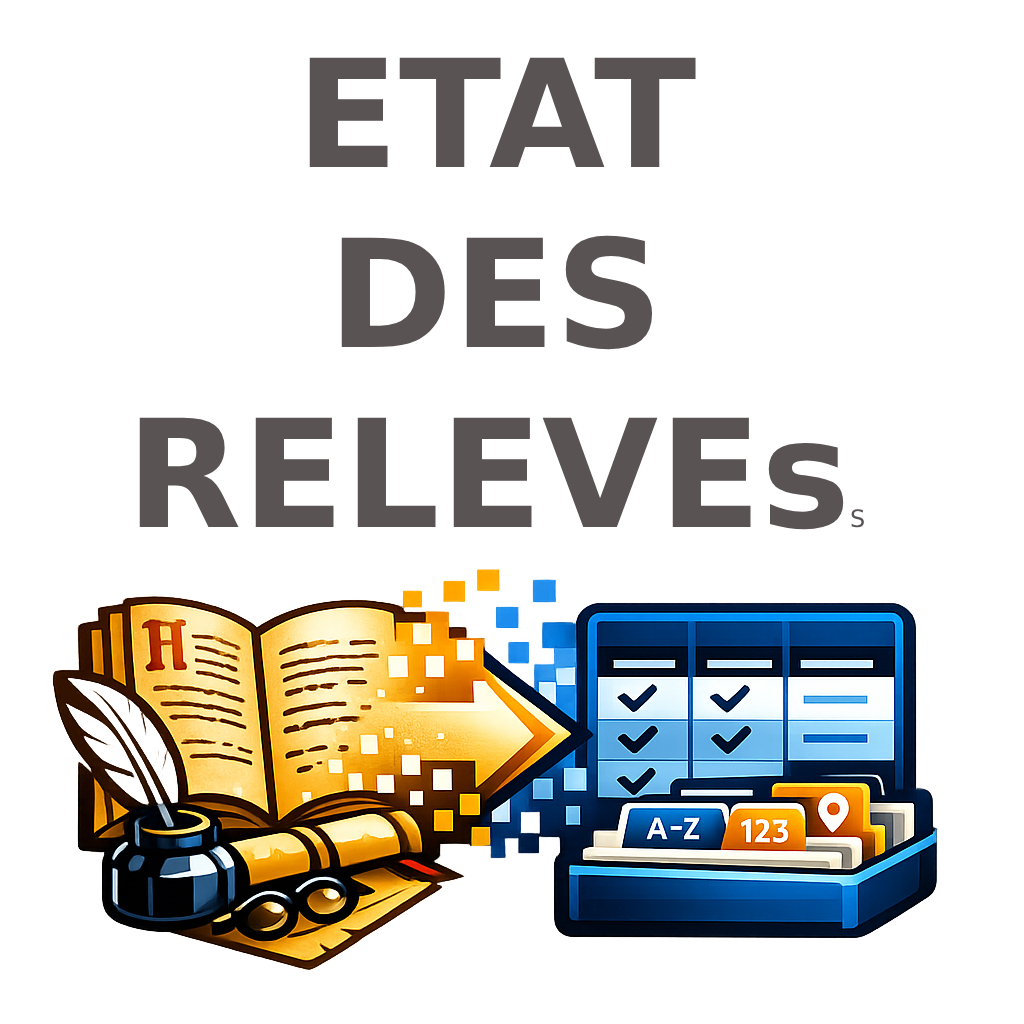 Relevés disponibles